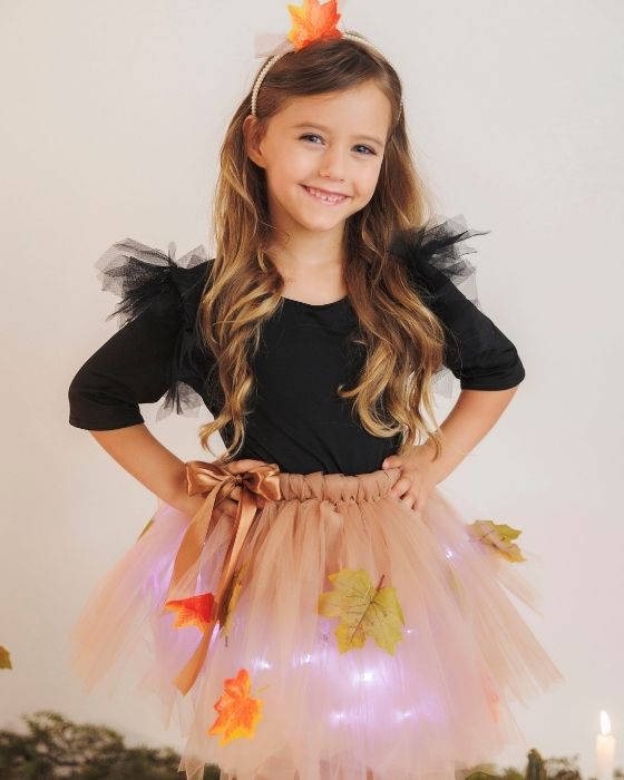 Brown Costume with Leaves, Autumn Fairy, 2 Pieces