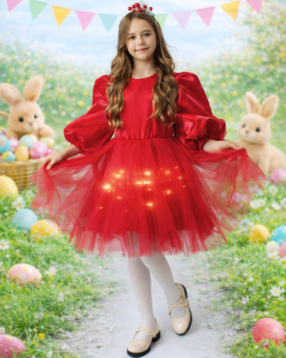 Sparkle Dress, Brown with Leaves, Fall 2025