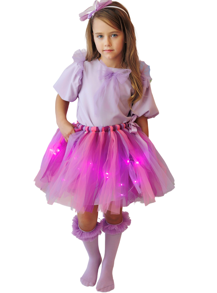 Skirt with Lights, Purple Unicorn, 3-18 months