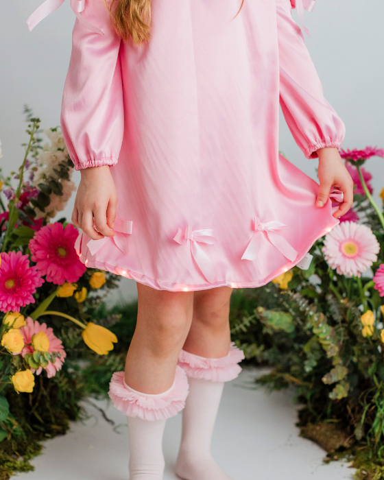Pink Dress with Lights and Bows