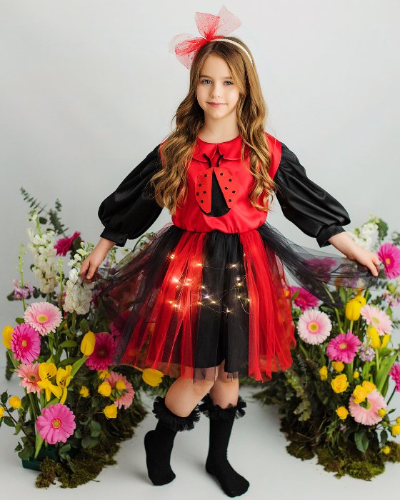 Ladybug Dress with Lights, Spring Play