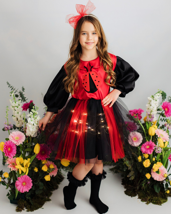 Ladybug Dress with Lights, Spring Play