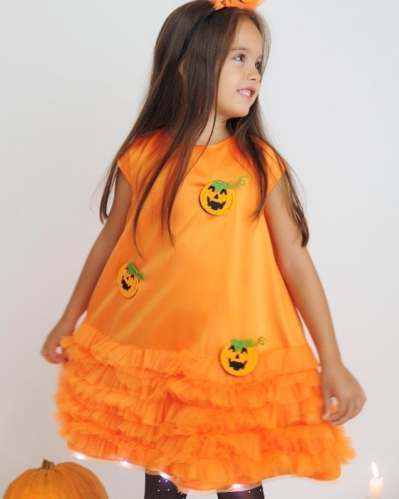 Pumpkin Carnival Dress with Lights, Autumn