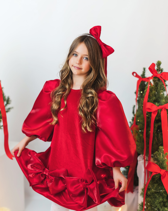 Red Bow Headband Martisor, Spring