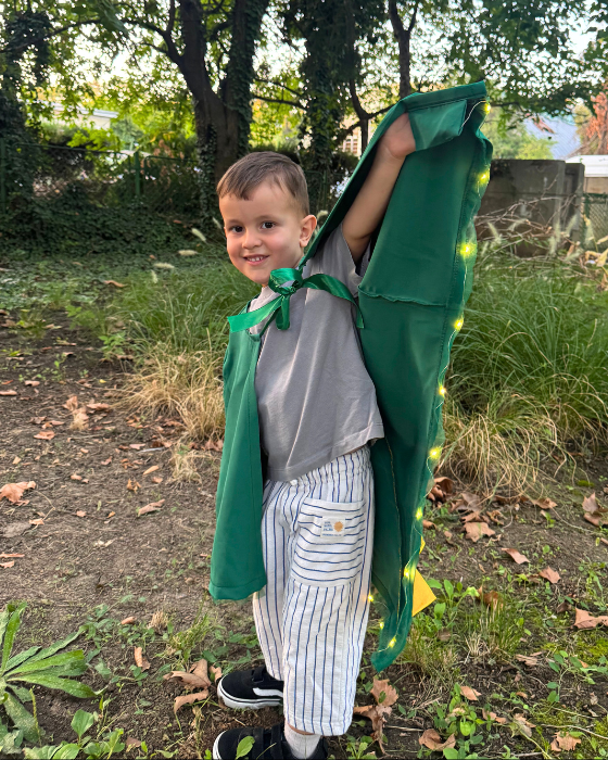 Dragon, Dinosaur Cape with Lights for Kids
