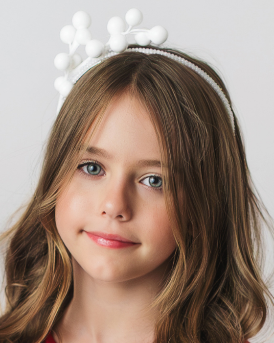 Princess Crown with White Beads