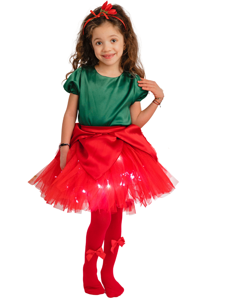 Skirt with Candles, Red Flower, Spring, Celebration