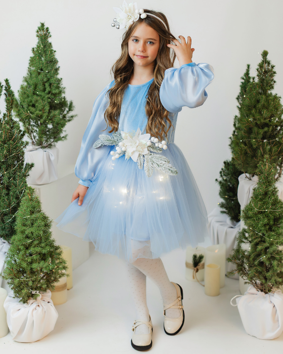 Sparkle Dress, Brown with Leaves, Fall 2025