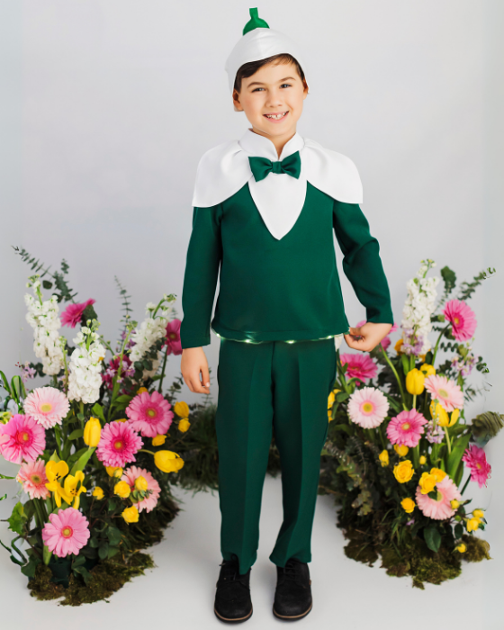 Snowdrop Boy Costume with Lights, 3 Pieces, Spring Celebration
