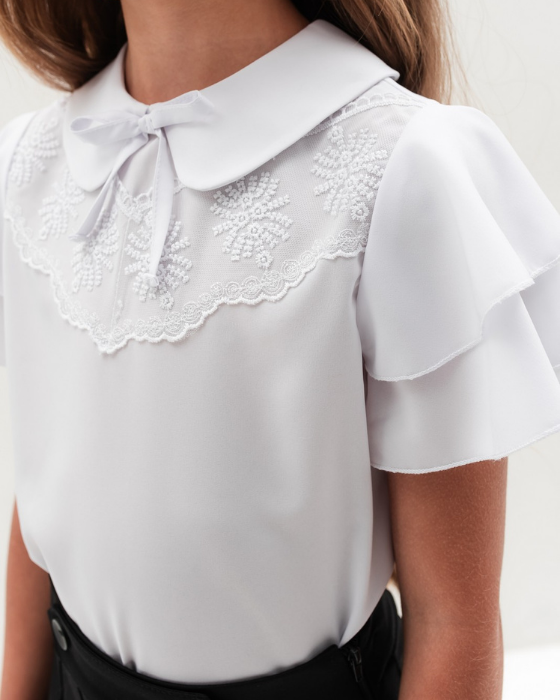 White Cotton Blouse, School Uniform, Premium Quality