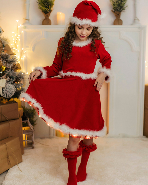Dress with Lights, Red, 2-3 years