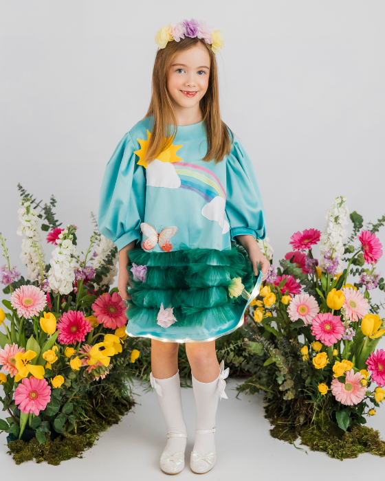Spring Picture Dress with Lights