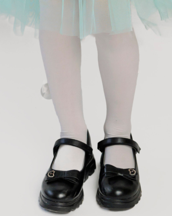 White Bow Tights, Soft, for Celebrations