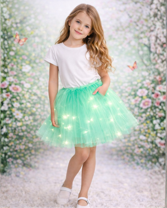 Spring Green Skirt with Lights / Firefly