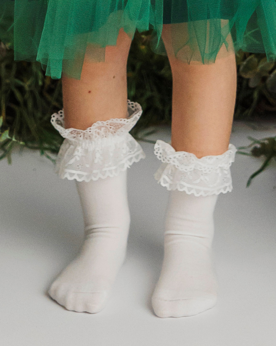 White Socks, with White Ruffles