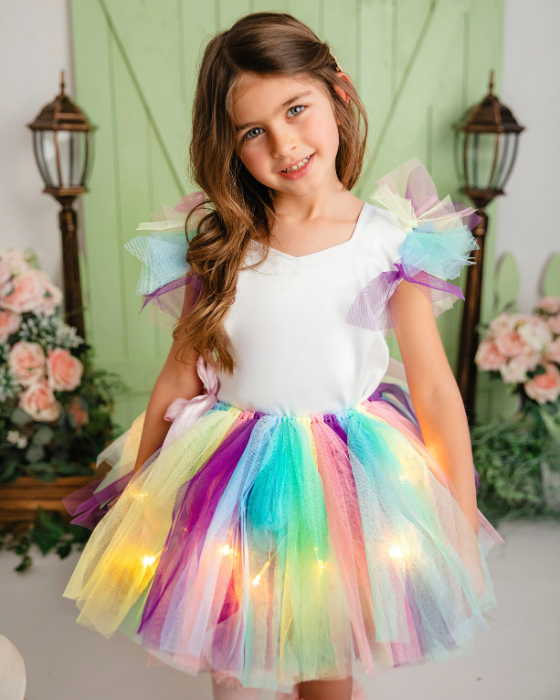 Pastel Rainbow Outfit, 3-piece Easter set