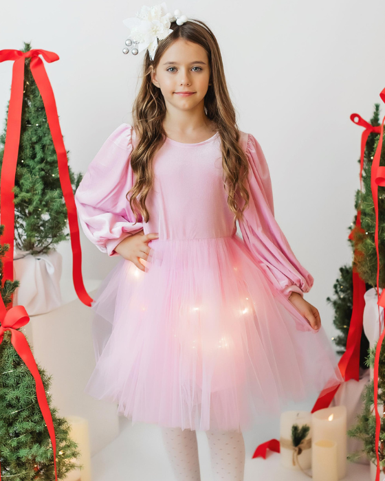 Pink Spring Dress with Lights