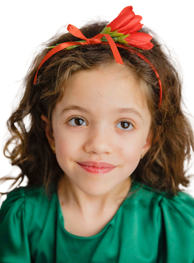Red Tulip Headband, Red Flower, (Poppy, Rose, Peony, Carnation)