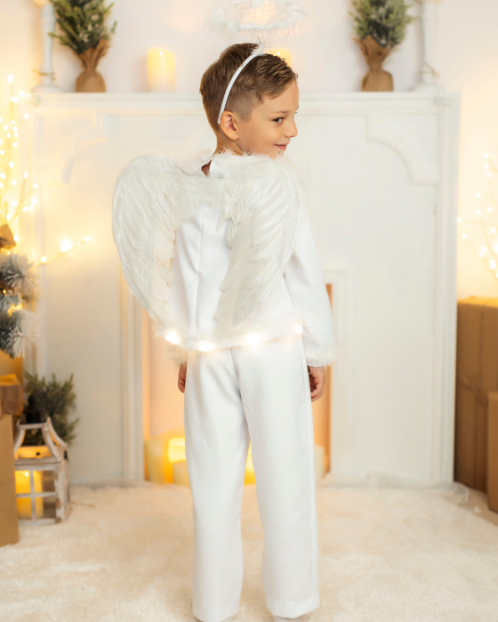 Boy's Angel Costume, 4-piece complete, with Lights