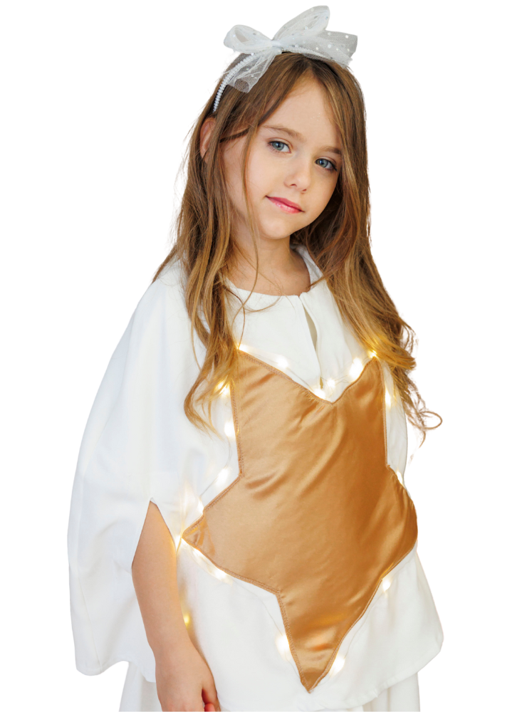 Costume Cape+Headband, Star with Lights, Star Fairy, Star