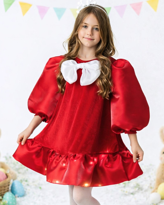 Sparkle Dress, Brown with Leaves, Fall 2025