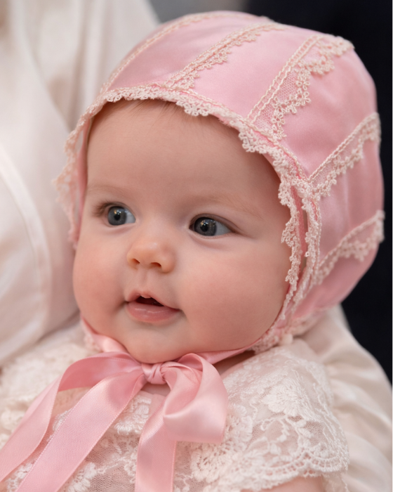 Christening Bonnet, Pink