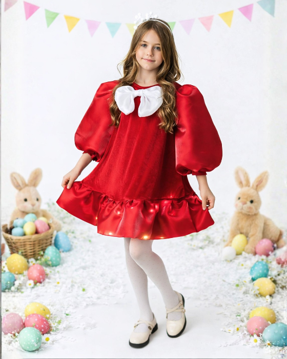 Sparkle Dress, Brown with Leaves, Fall 2025