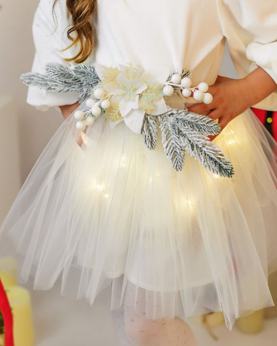 Sparkle Dress, Brown with Leaves, Fall 2025