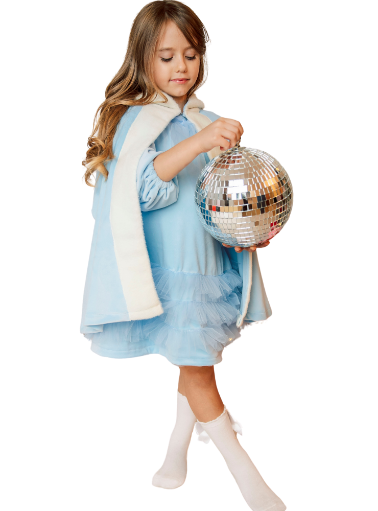 Dress and Cape Set, Blue