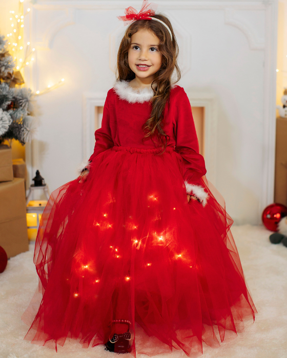 Light-Up Outfit, Red, light-up skirt and top