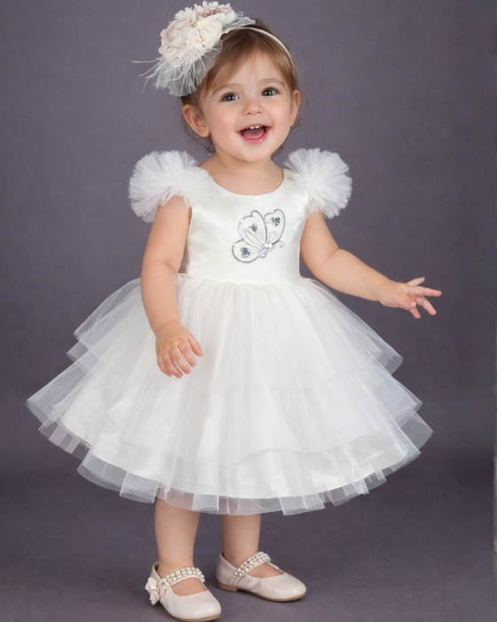 White Baby Dress, 12-18 months