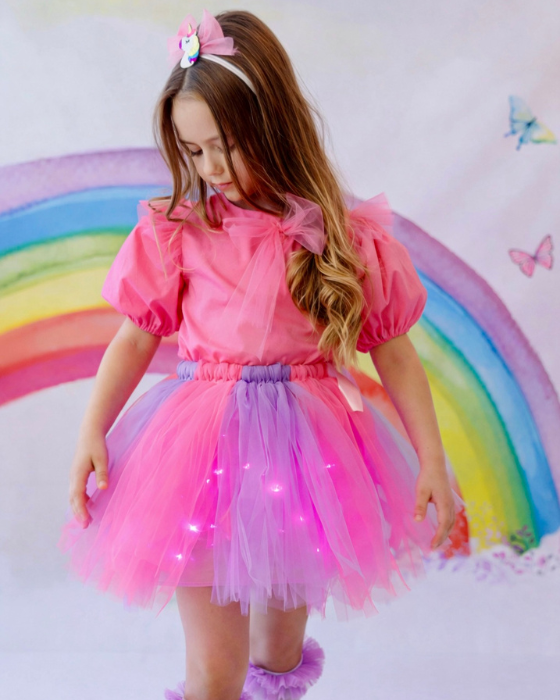 Girls' Pink Light-Up Skirt