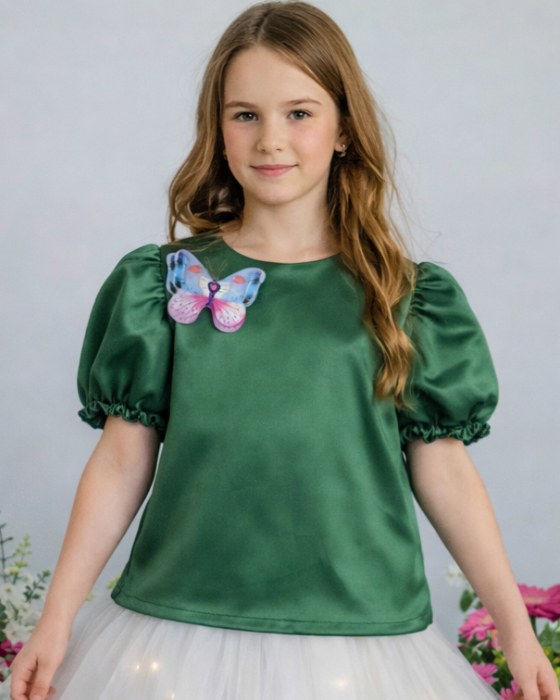 Green Blouse with Butterfly, Spring Fairy