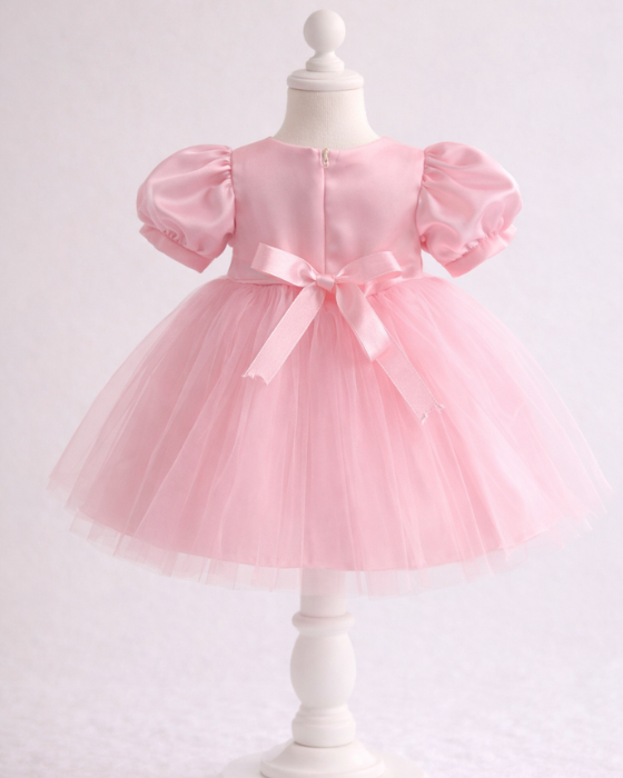 Baptism Dress with Lights, Pink