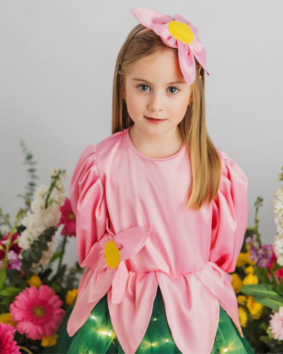 Pink Flower Dress with Lights, Spring Play