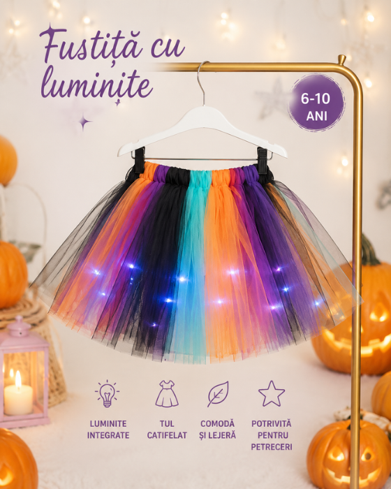 Rainbow Skirt with Lights
