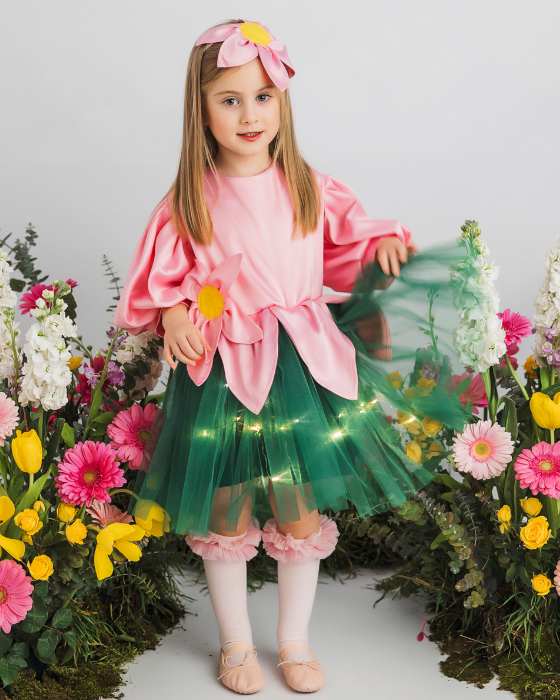 Pink Flower Dress with Lights, Spring Play