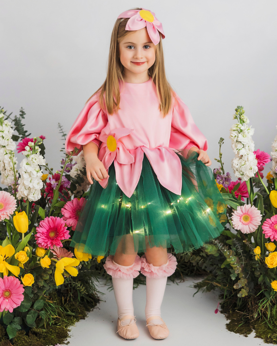 Pink Flower Dress with Lights, Spring Play