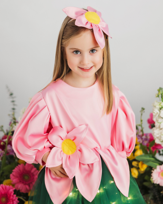 Pink Flower Dress with Lights, Spring Play