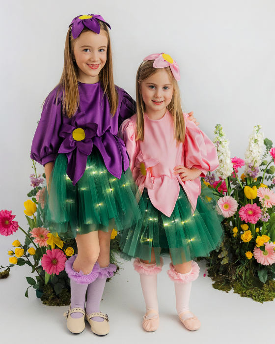 Pink Flower Dress with Lights, Spring Play