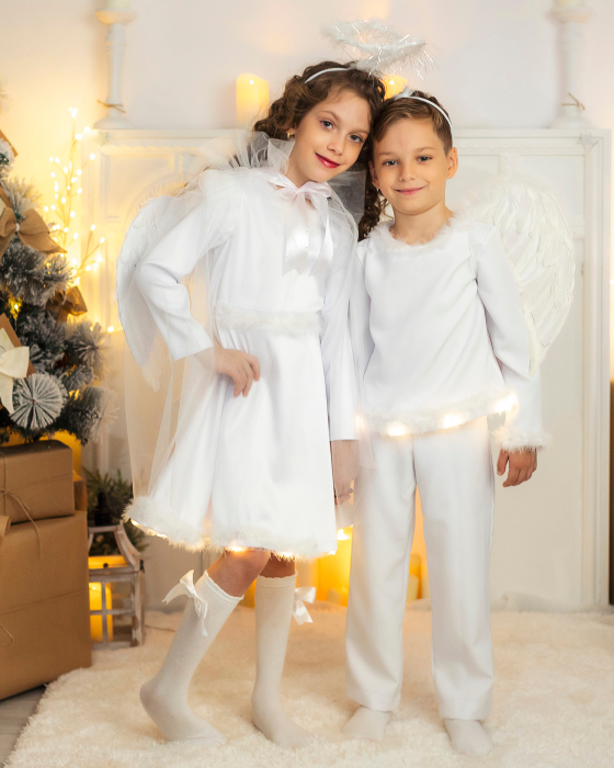 Boy's Angel Costume, 4-piece complete, with Lights