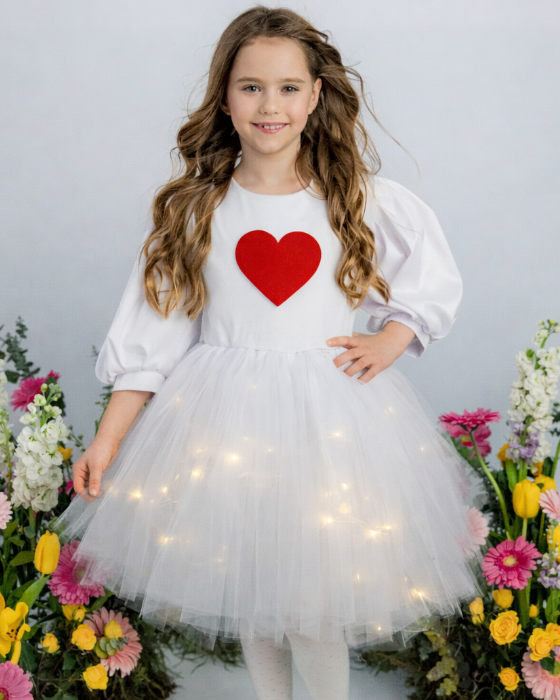White Dress with Lights, with Heart