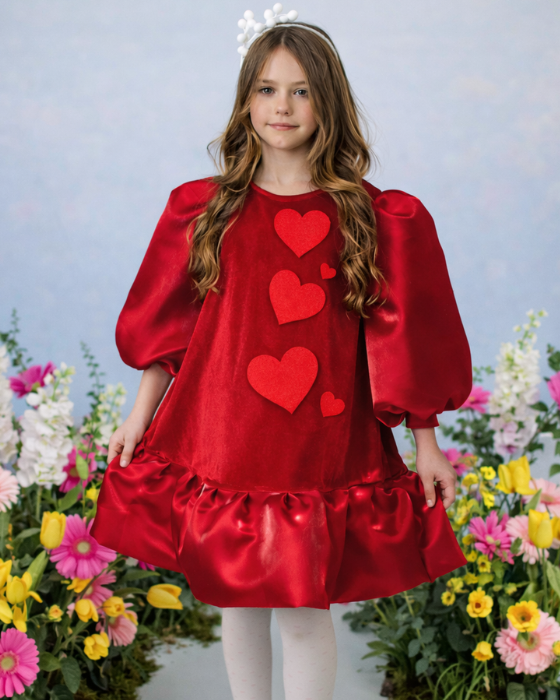 Red Dress with Lights, Full of Hearts