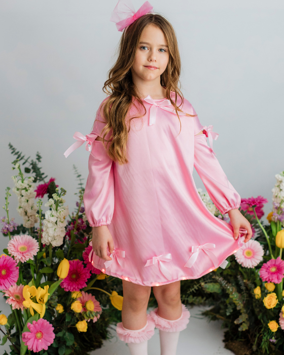 Pink Dress with Lights and Bows