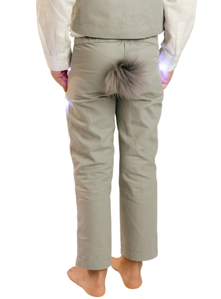 Bunny Pants, for Easter, with Gray Lights, 5-6 years