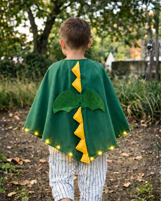 Dragon, Dinosaur Cape with Lights for Kids