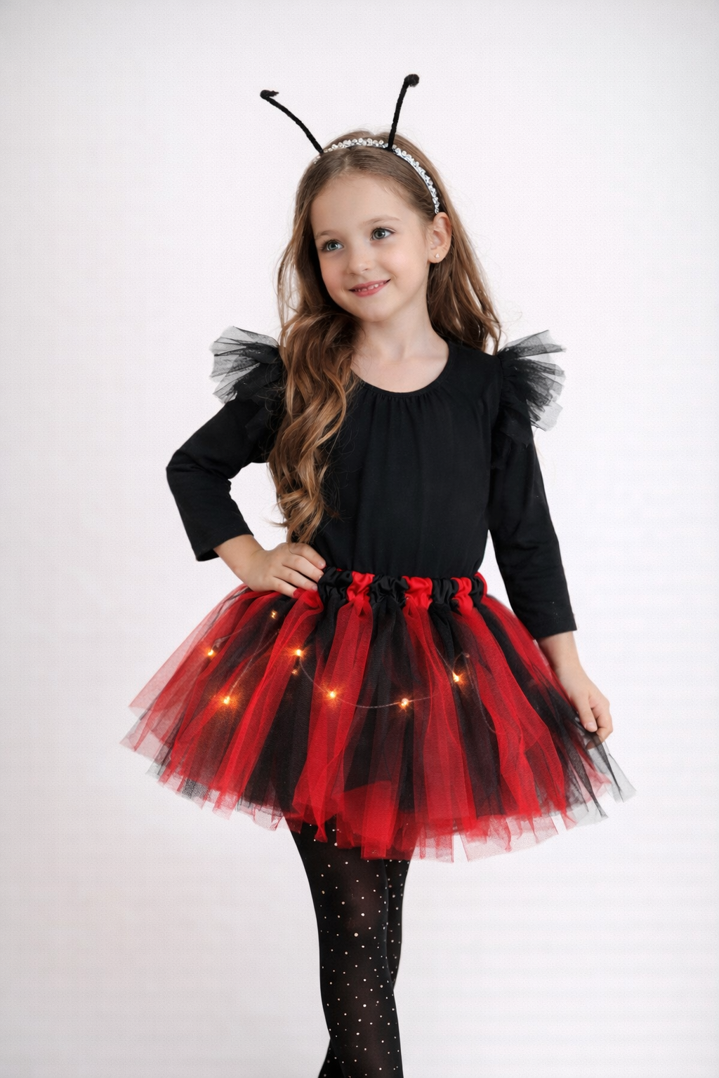 Ladybug/Red Ant Costume, 3 pieces, skirt + bodysuit + headband