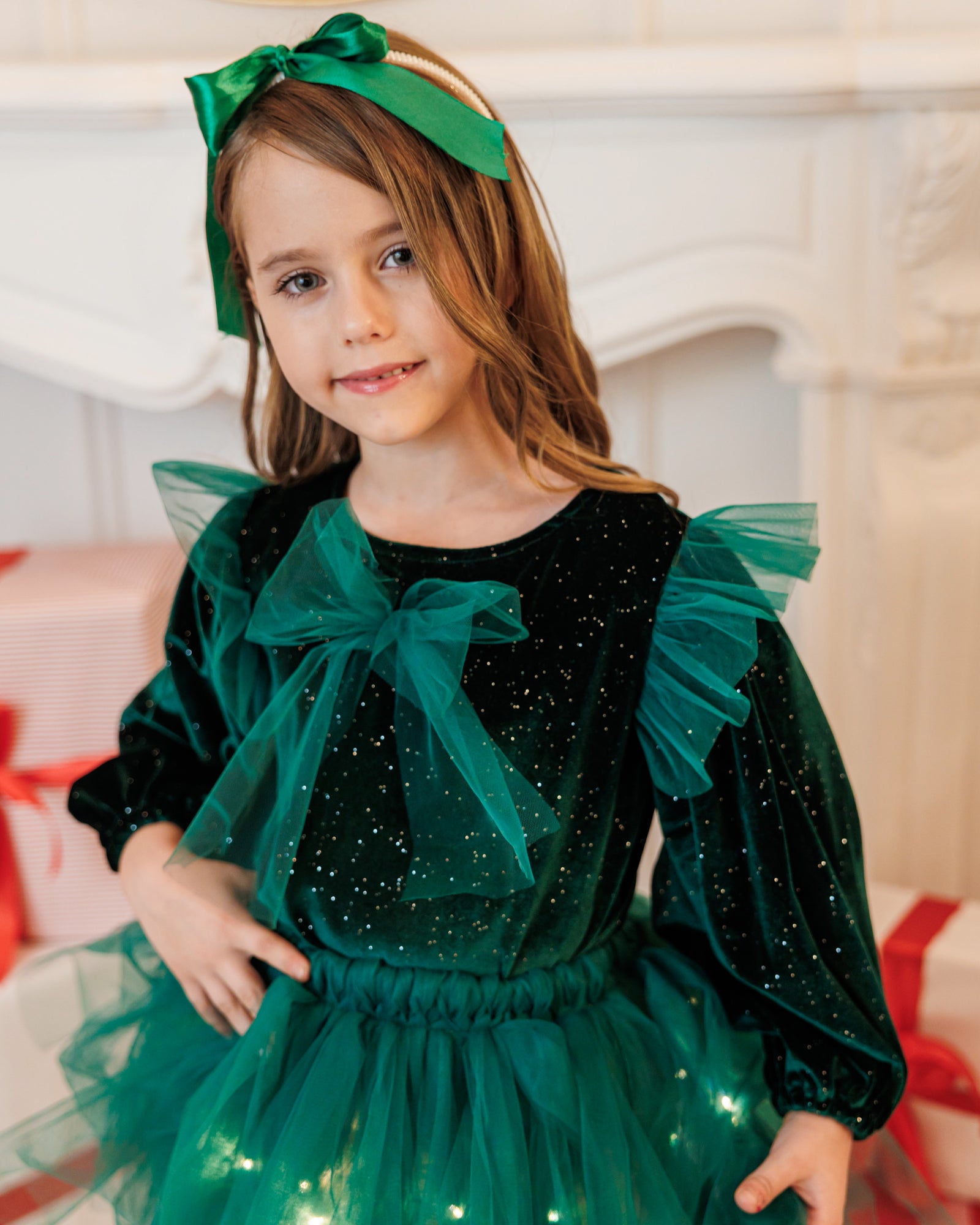 Green Velvet Blouse