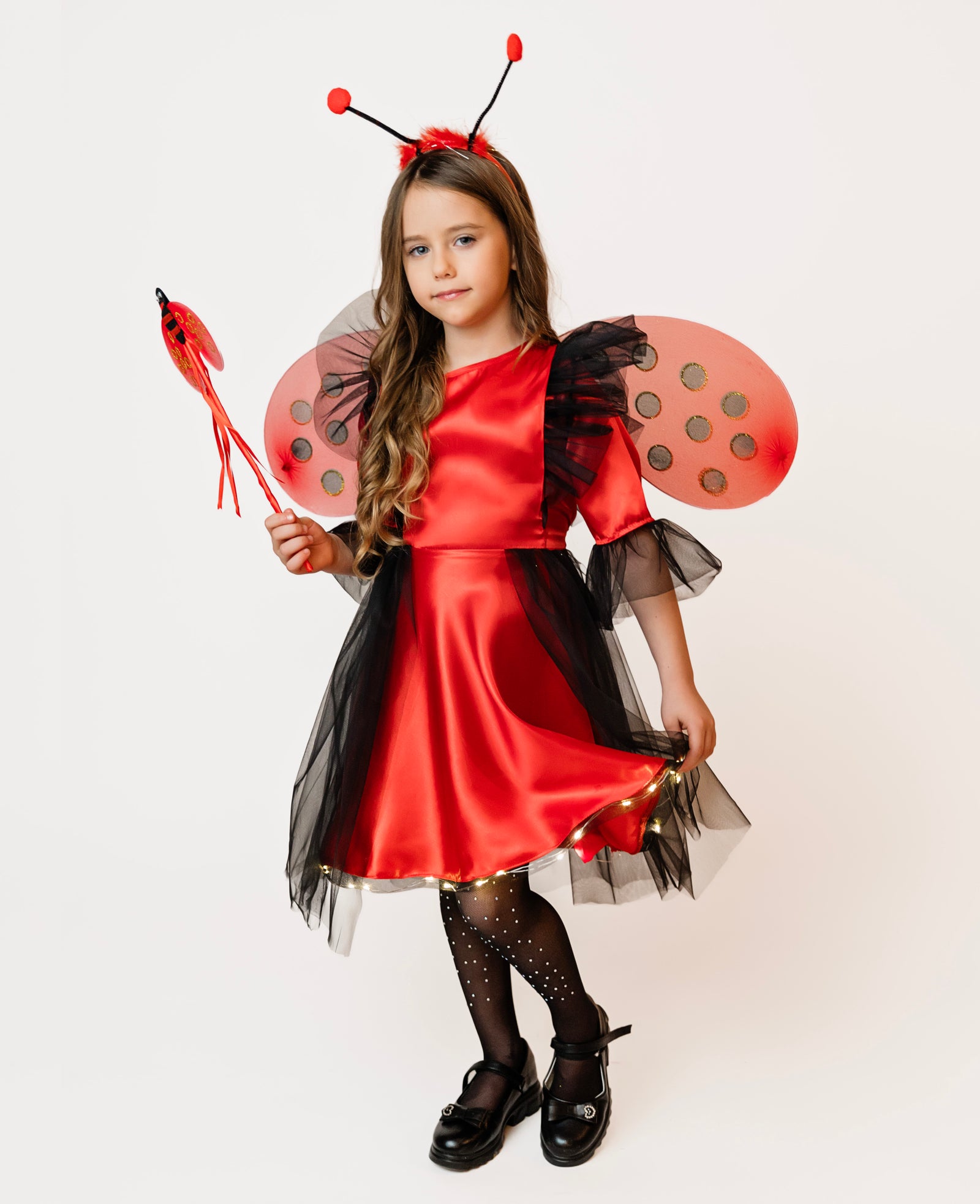 Ladybug Sparkle Dress, for Spring Celebration