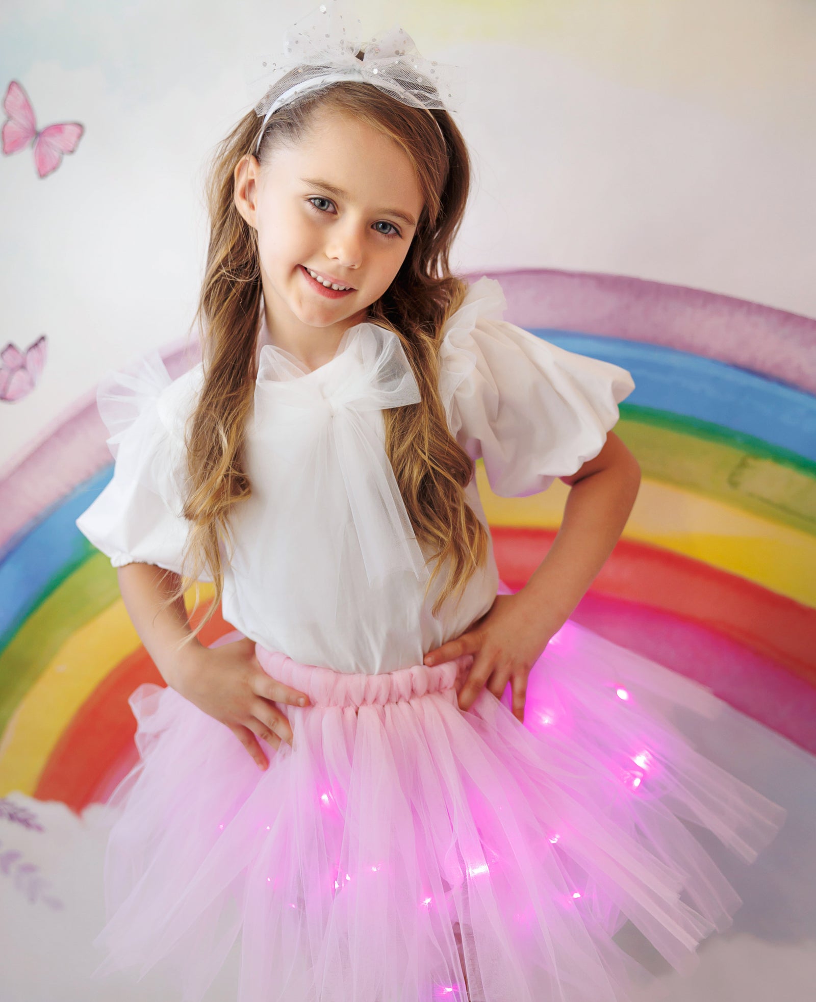 Sparkle Skirt, Pale Pink